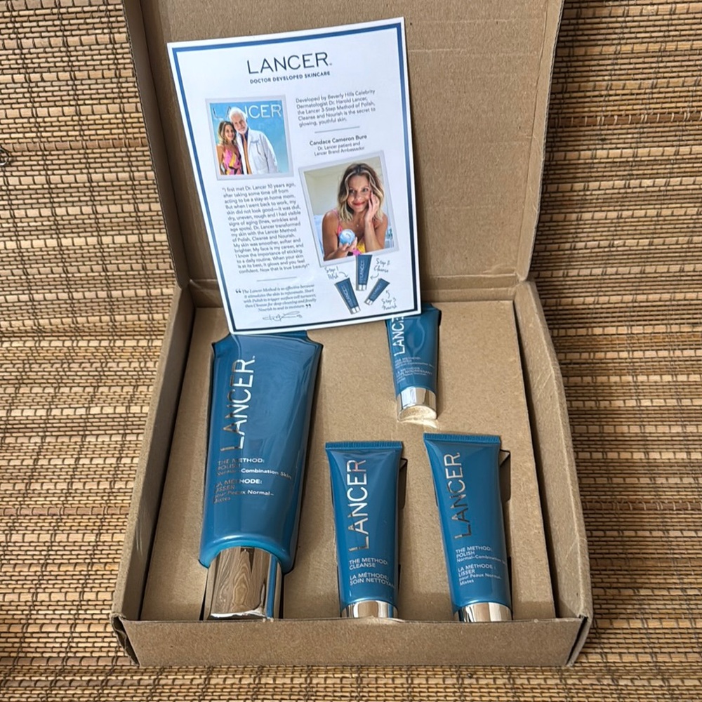 Lancer The Method 3-Step Polish, Cleanse & Nourish 4-Piece Kit New & Sealed